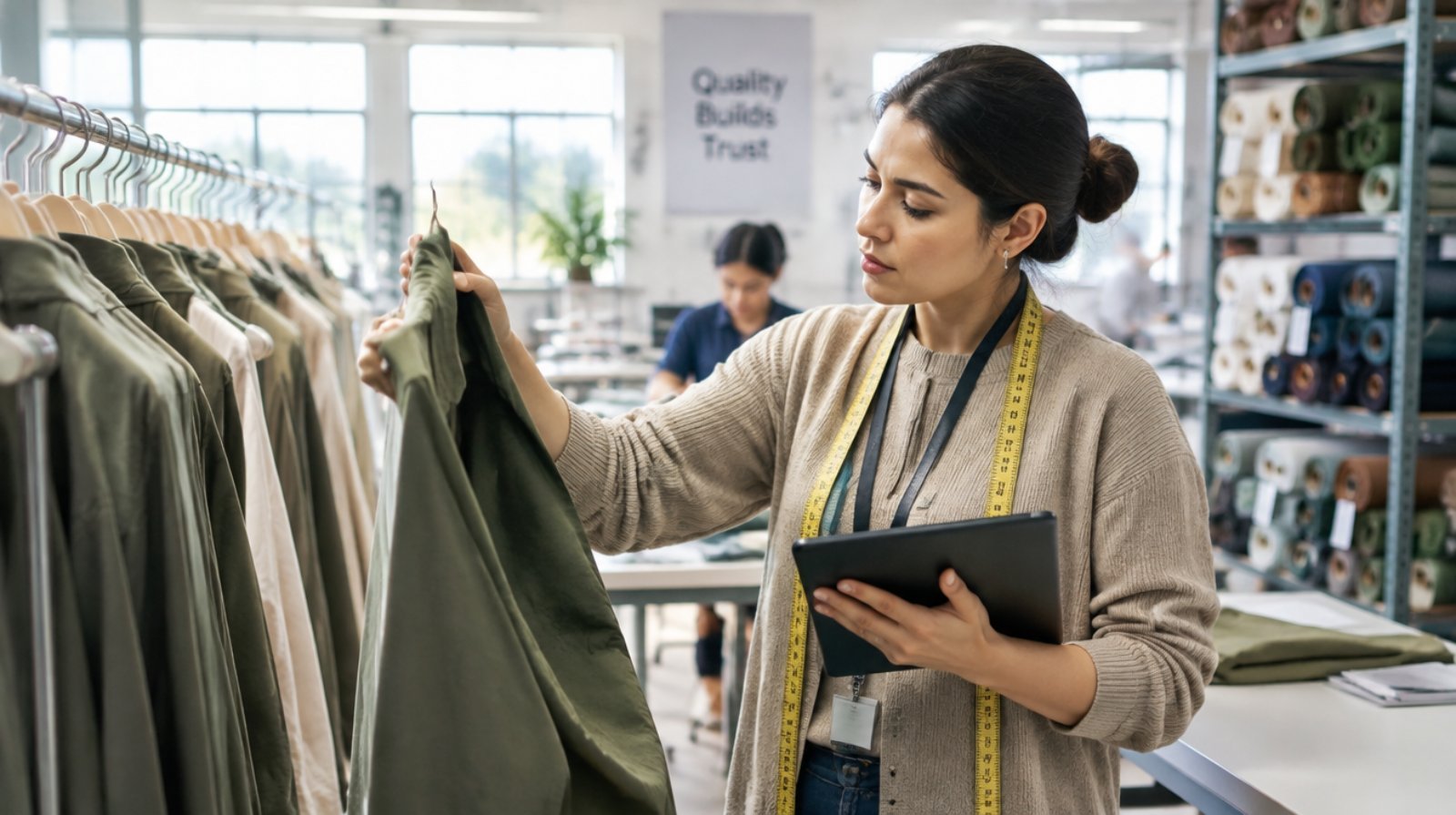 On-site quality inspection of garments